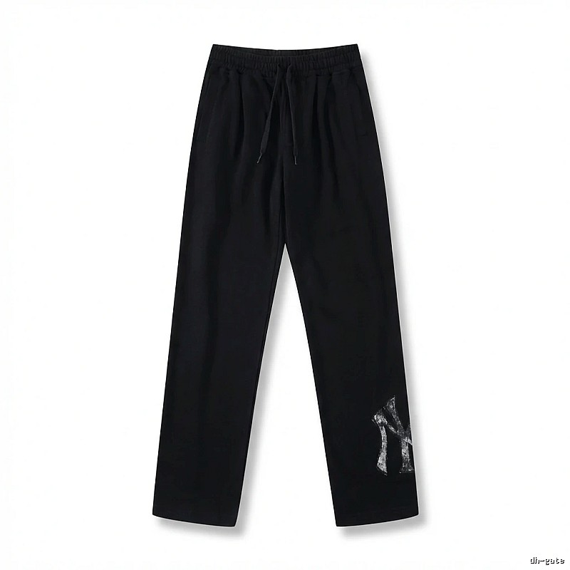 Classic trendy brand black trousers of MLB