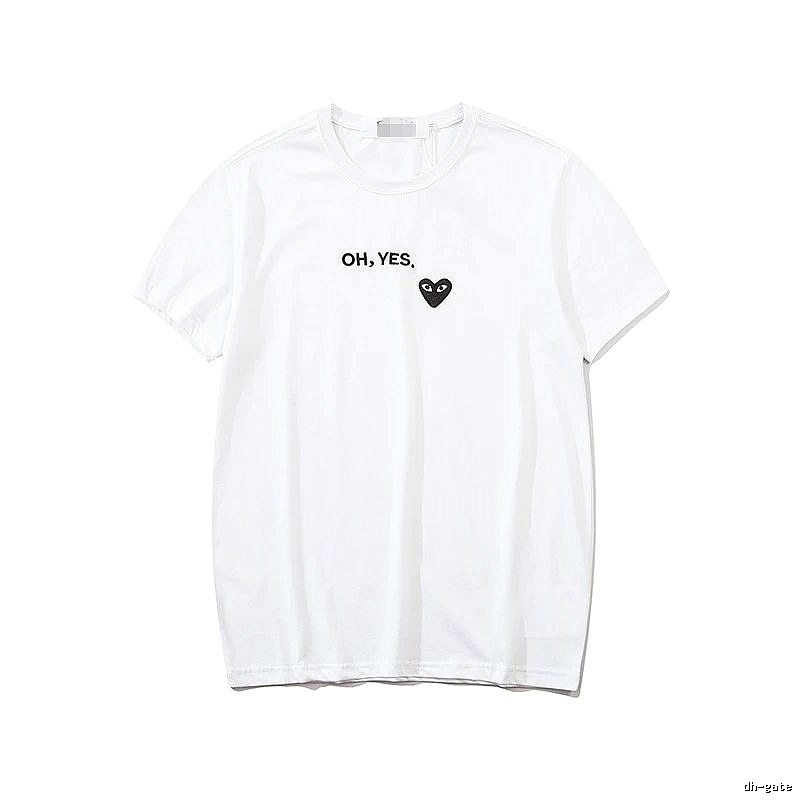Comme des Garcons PLAY 2021-87 White Style 2187 Heart Logo T-Shirt Statement Graphic