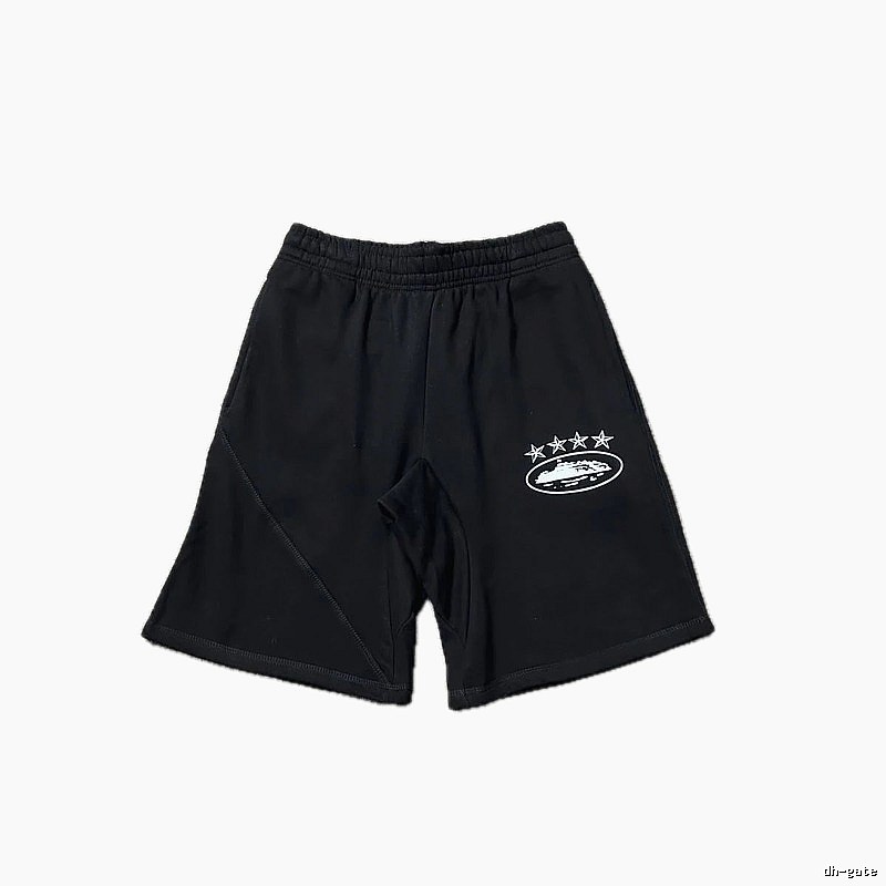 Corteiz five-star pattern black shorts