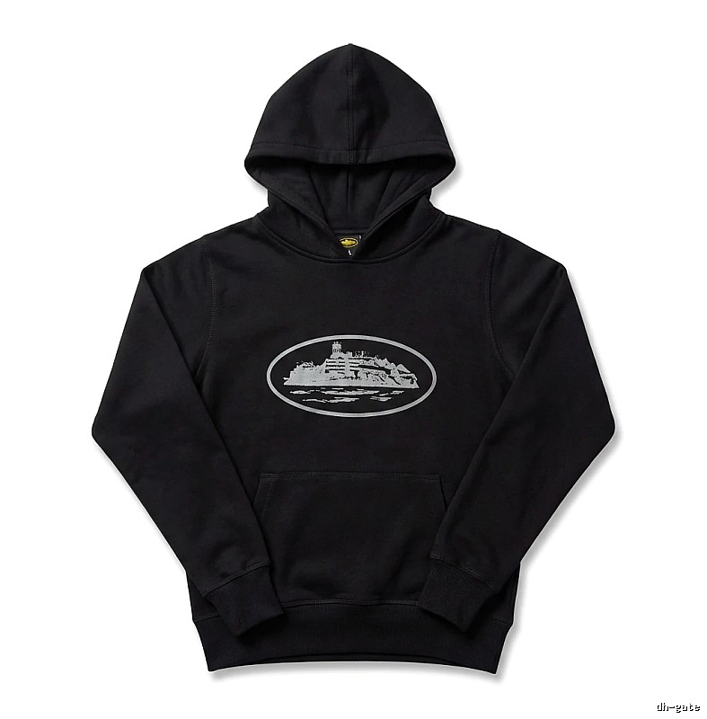 Corteiz Island Logo Minimalist Style Black Sweatshirt