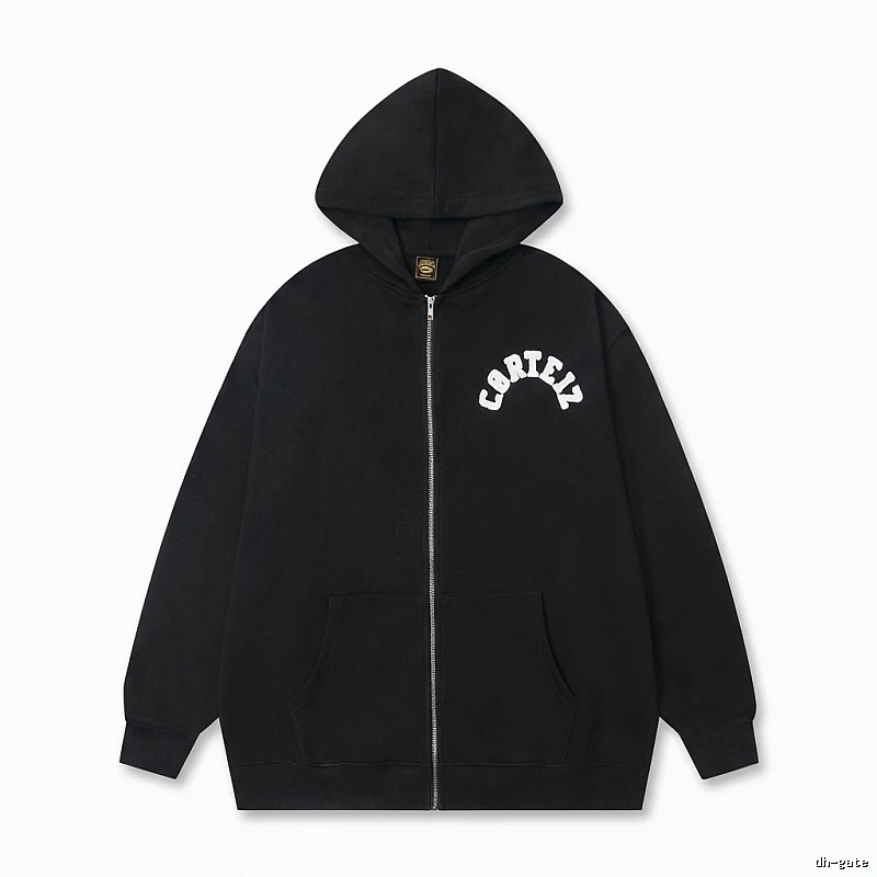 Corteiz street-style black hoodie