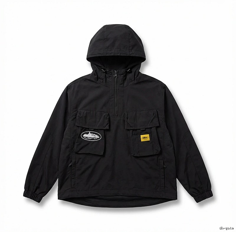 Corteiz Workwear Style Black Jacket