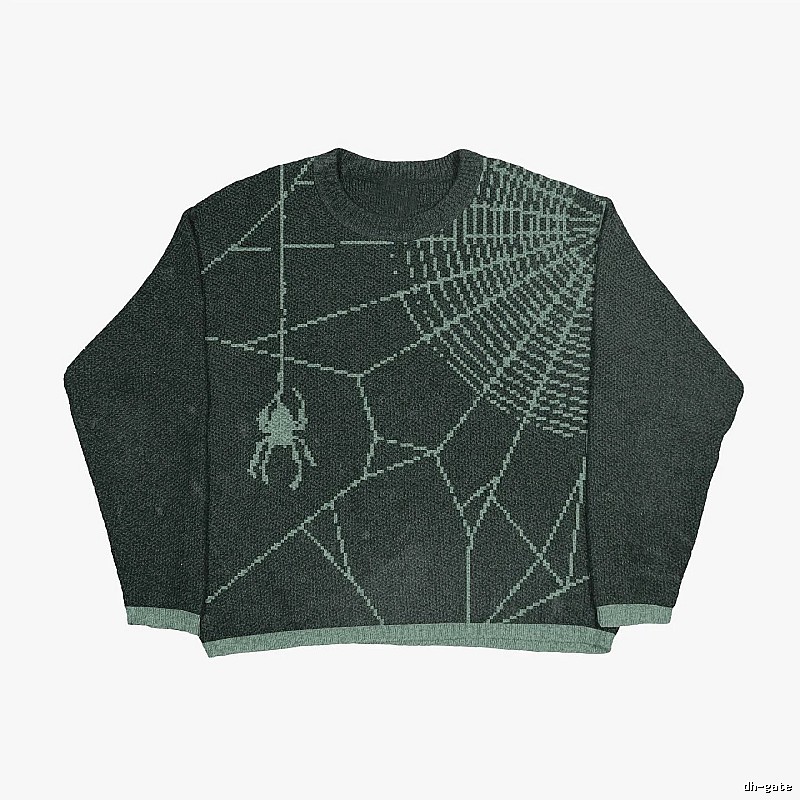 Daily Anime graphic sweater Black Knit Top for City Outfits