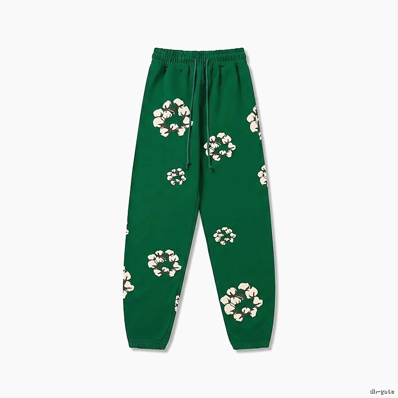 DENIM TEARS Floral Retro Green Sweatpants