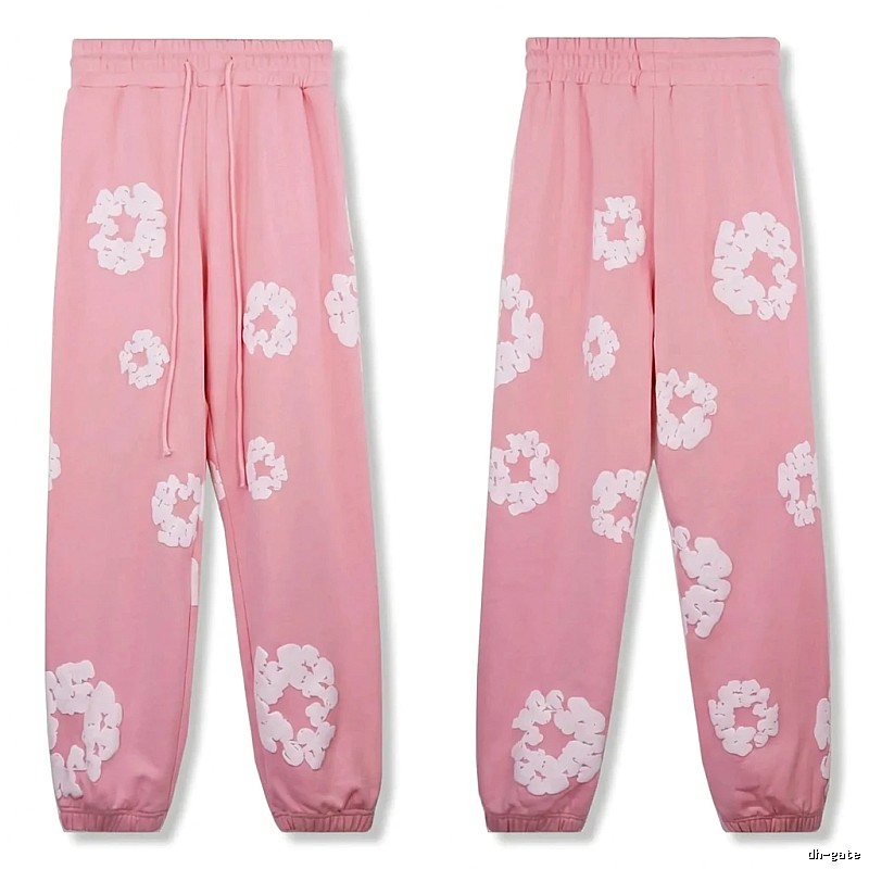 DENIM TEARS Flower Pink Sweatpants