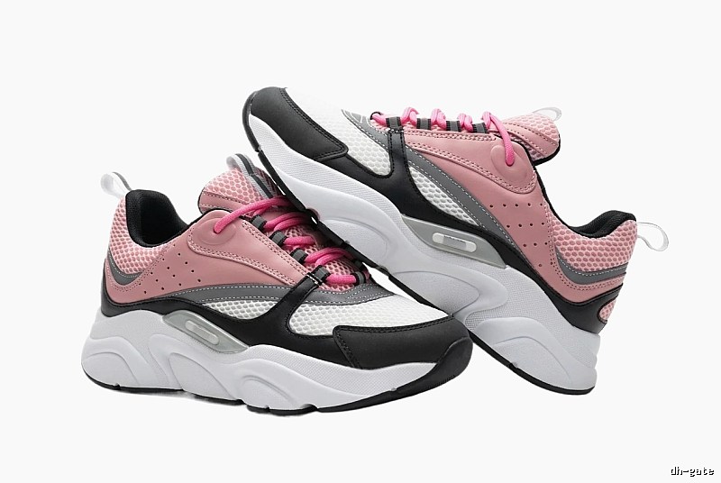 Dior retro-style pink and white sneakers