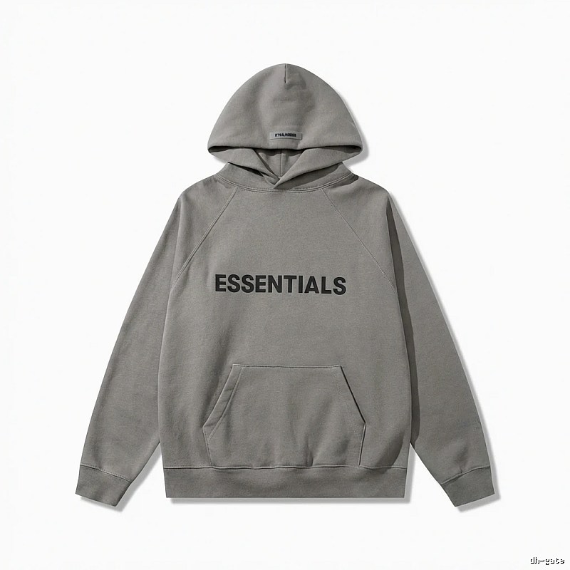 ESSENTIALS minimalist gray hoodie
