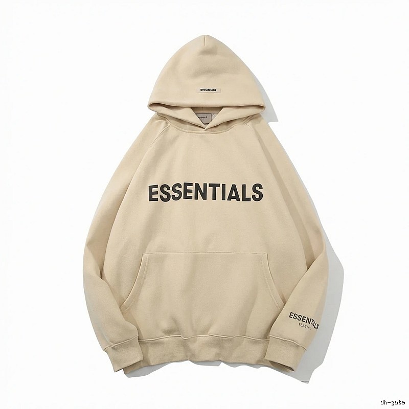ESSENTIALS minimalist style beige hoodie