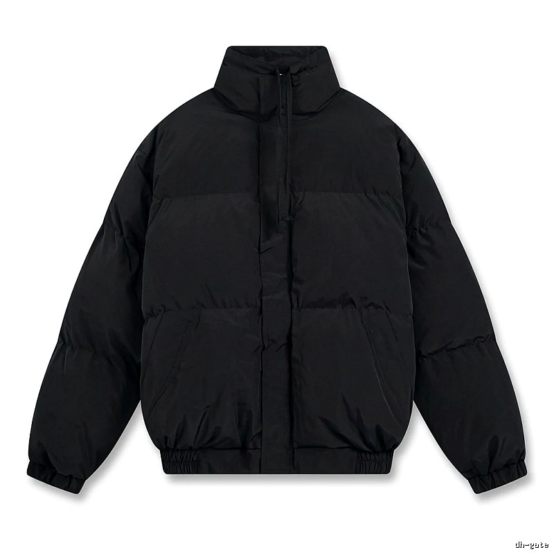 ESSENTIALS minimalist style black cotton-padded jacket