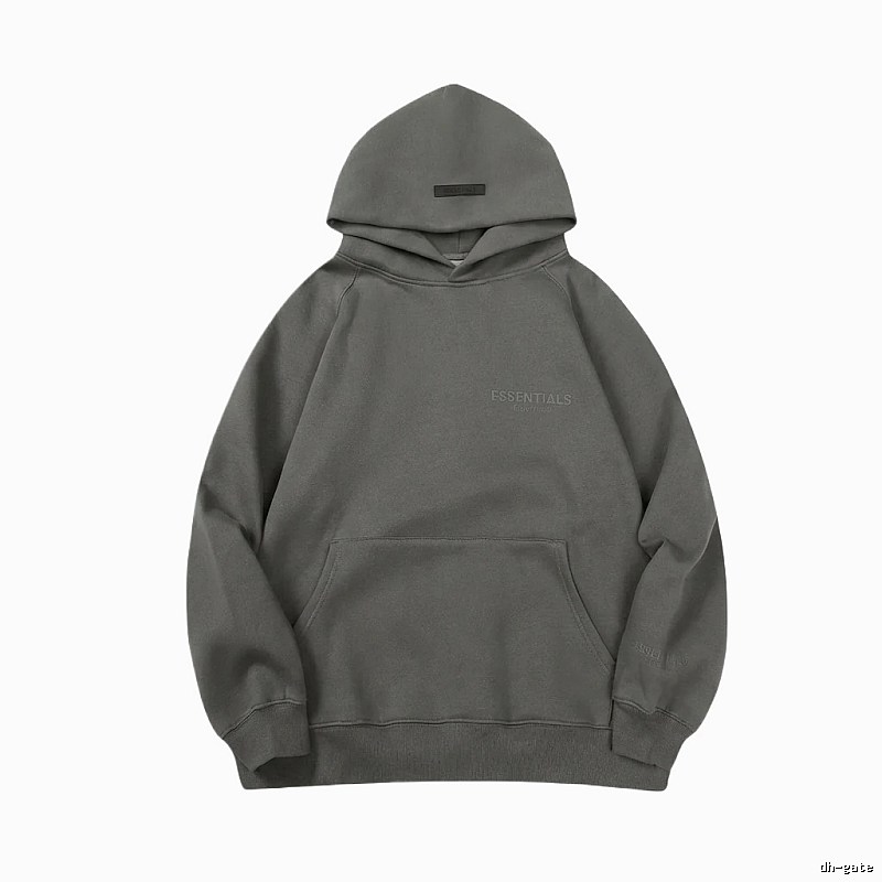 ESSENTIALS minimalist style grey hoodie