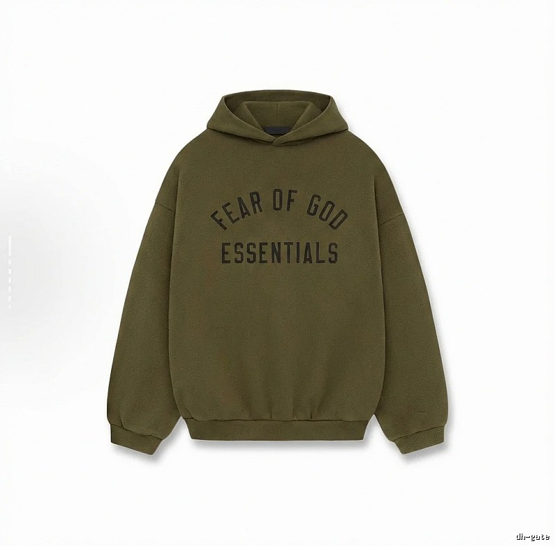 ESSENTIALS minimalist style olive green sweatshirt