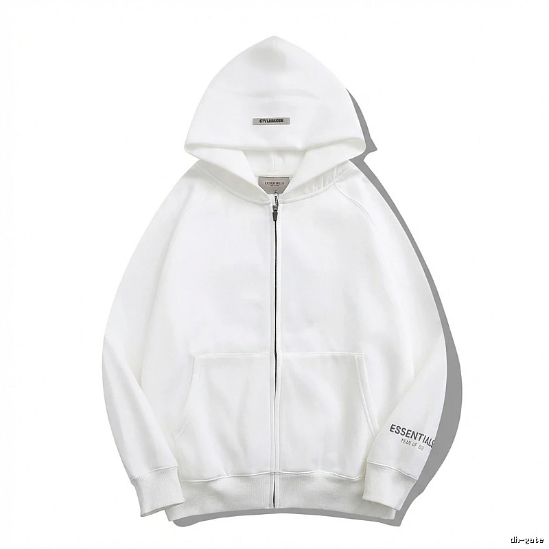 ESSENTIALS minimalist style white hoodie
