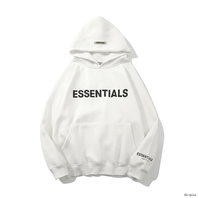 ESSENTIALS minimalist style white sweatshirt