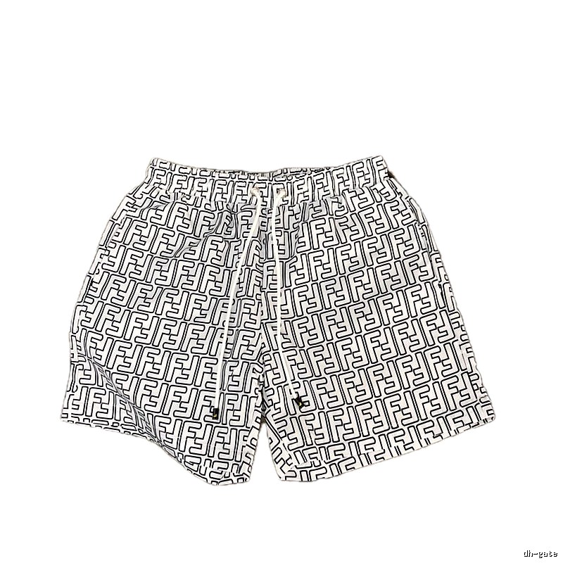 Fendi Double F Monogram Streetwear White Casual Shorts