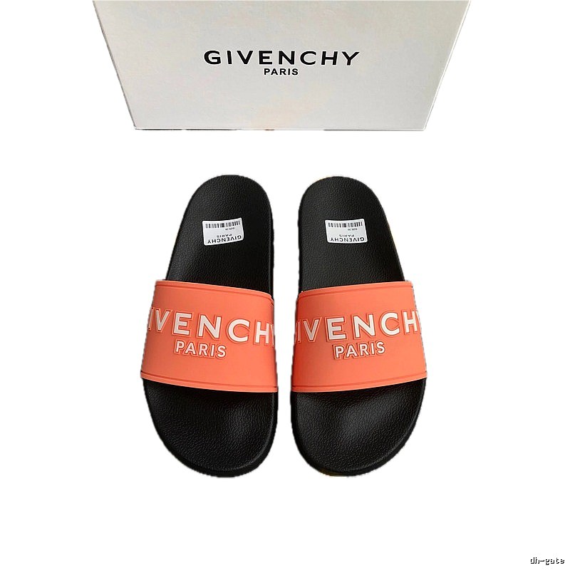 Givenchy PARIS Collection Trendy Orange & Black Slippers