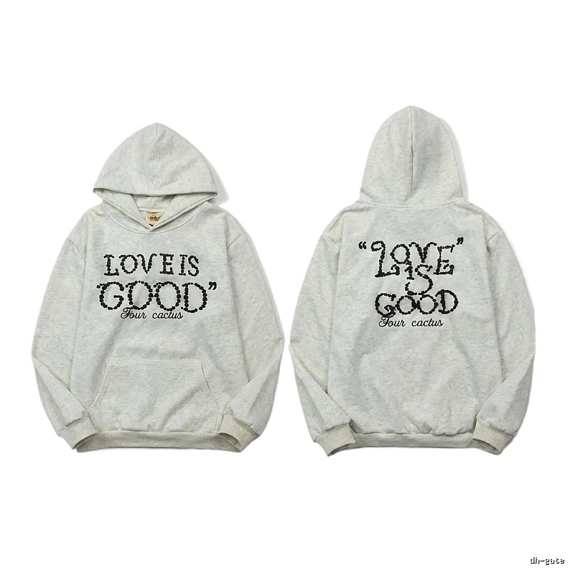 GOODBRAND LOVE Series Trendy and Cool White Hoodie