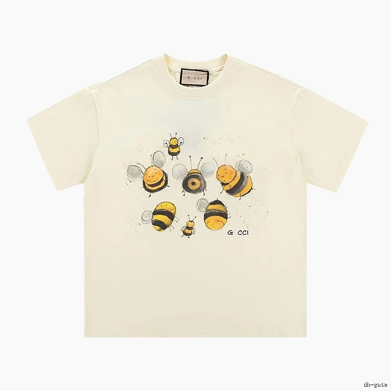 Gucci Bee Graffiti Casual Style Off-white T-shirt