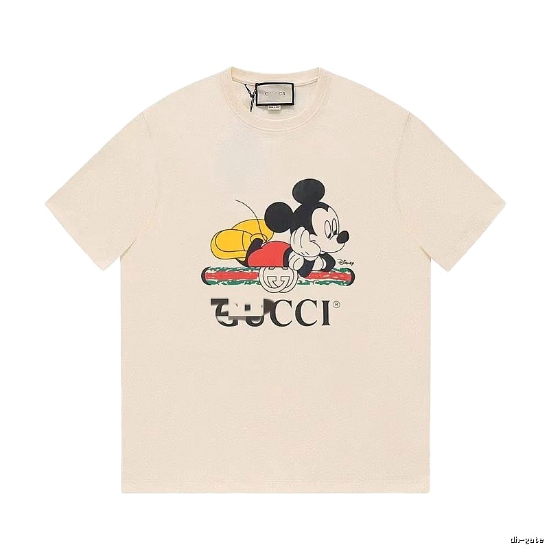 Gucci x Disney Mickey Mouse Co-branded Casual Off-white T-shirt