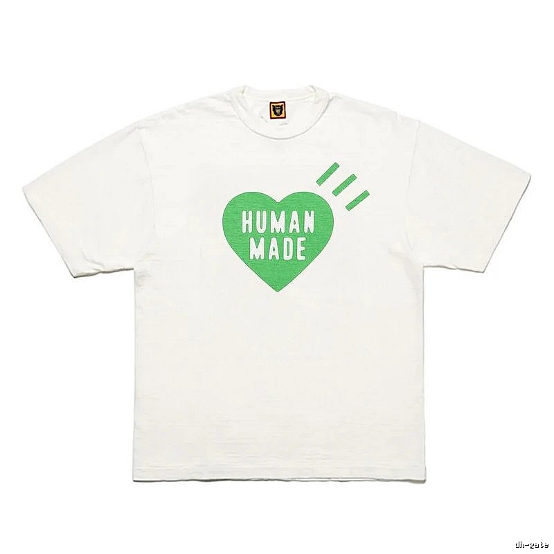 Human Made Logo Detail Heart logo T-shirt Black Green Human with Relaxed Feel