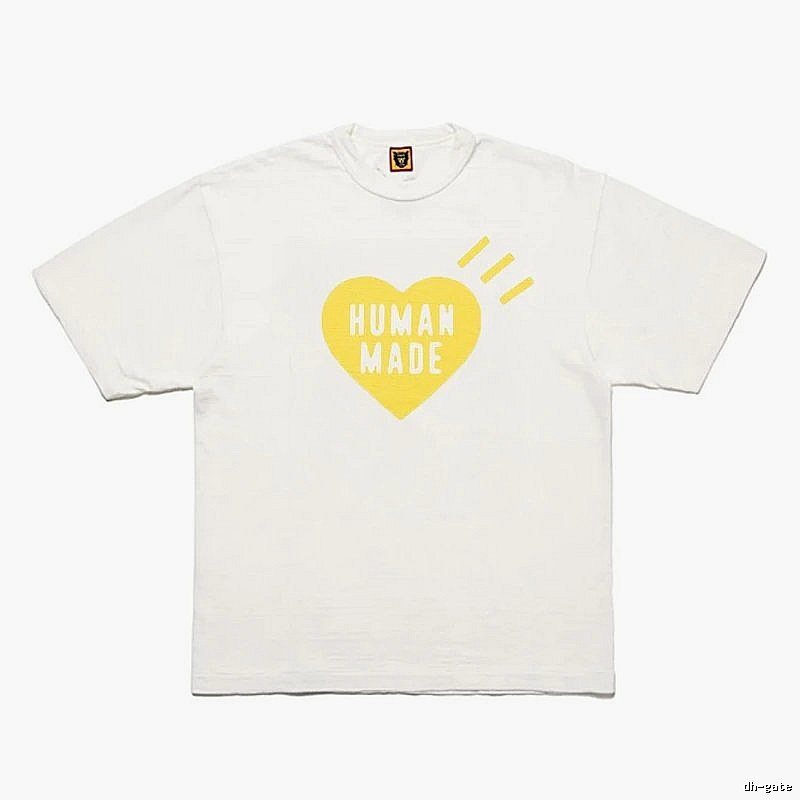 Human Made Monogram Heart logo T-shirt Black Green Human for Layered Styling