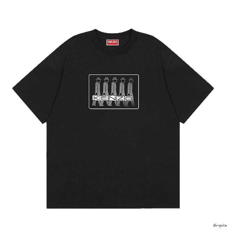 KENZO Character Print Street Style Black T-Shirt