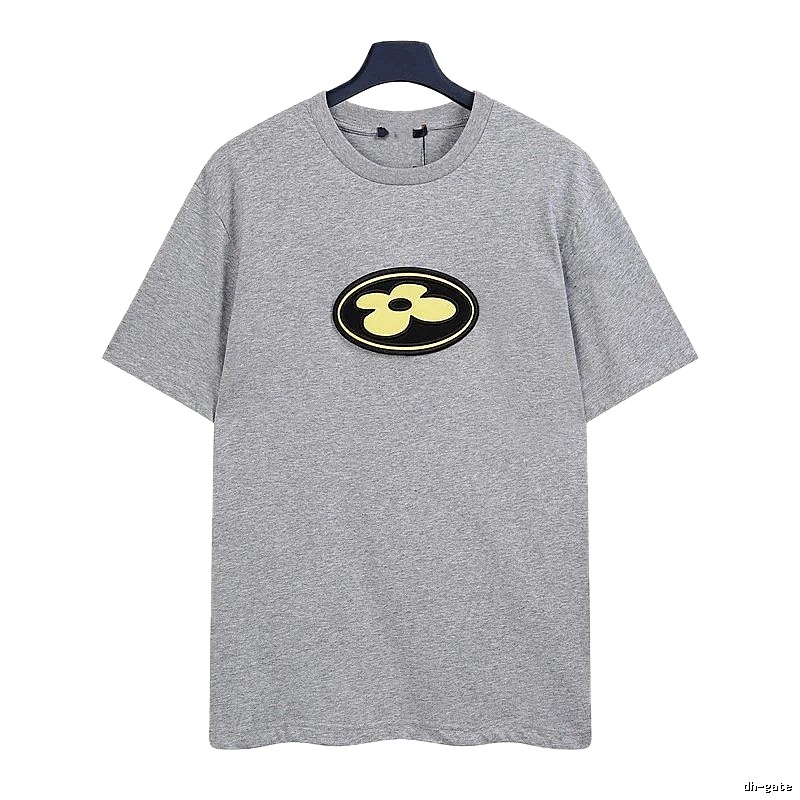 Louis Vuitton Floral Trend Style Grey Short-sleeve T-shirt