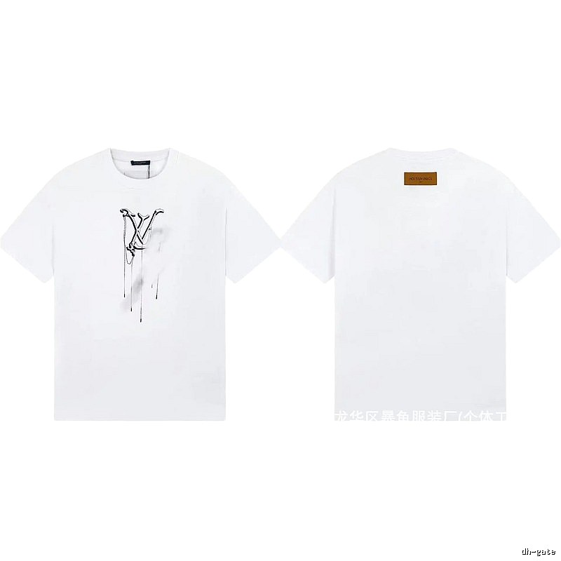 Louis Vuitton Graffiti Trend Style White Short-sleeve T-shirt