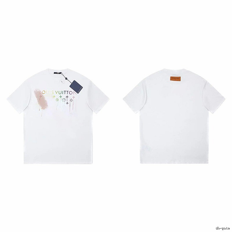 Louis Vuitton Iridescent Print Trendy White T-Shirt