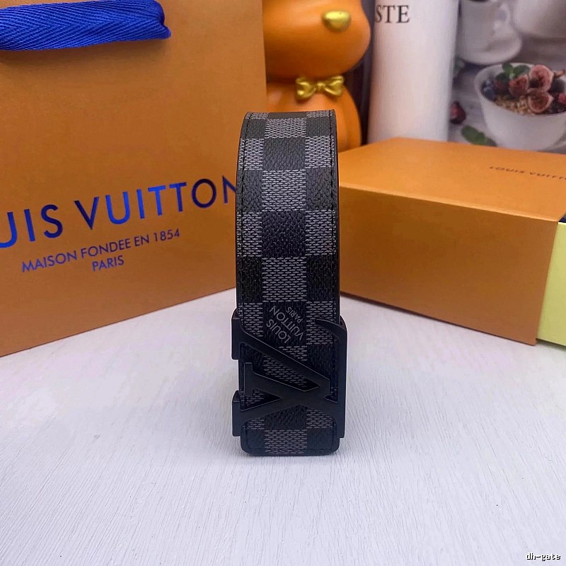 Louis Vuitton Photo-Ready Hardware Detail Monogram Belt Commuter Look