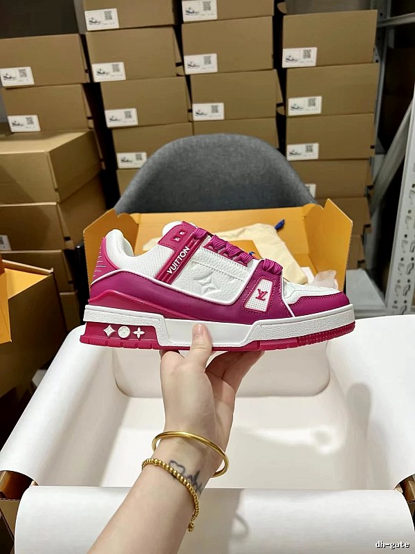 Louis Vuitton Pink Low-top Sneaker with Pink White Low-top for Casual Outfits