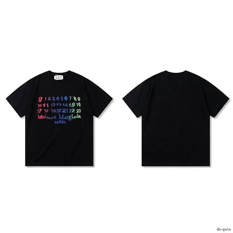 Maison Margiela black T-shirt with digital printing style