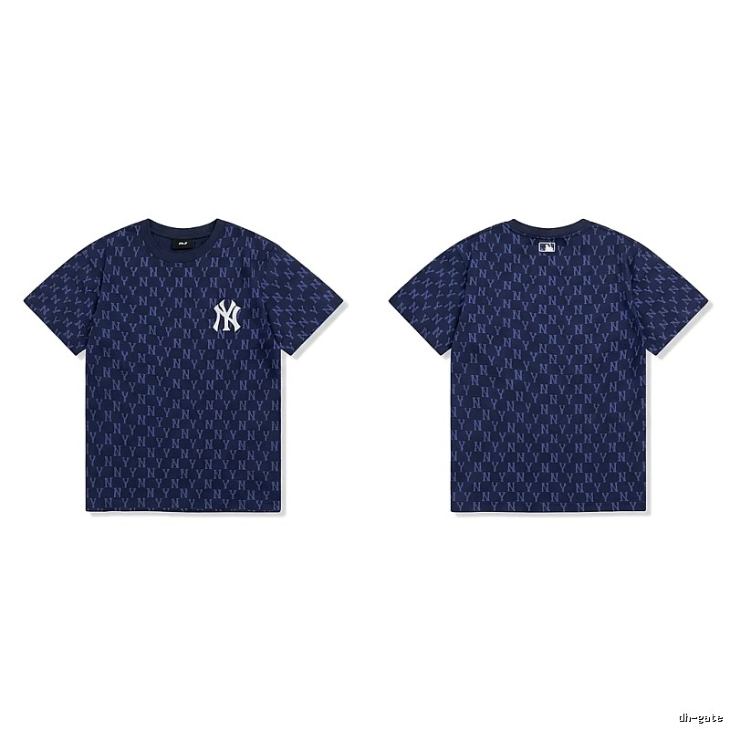 MLB full - print style navy blue T - shirt