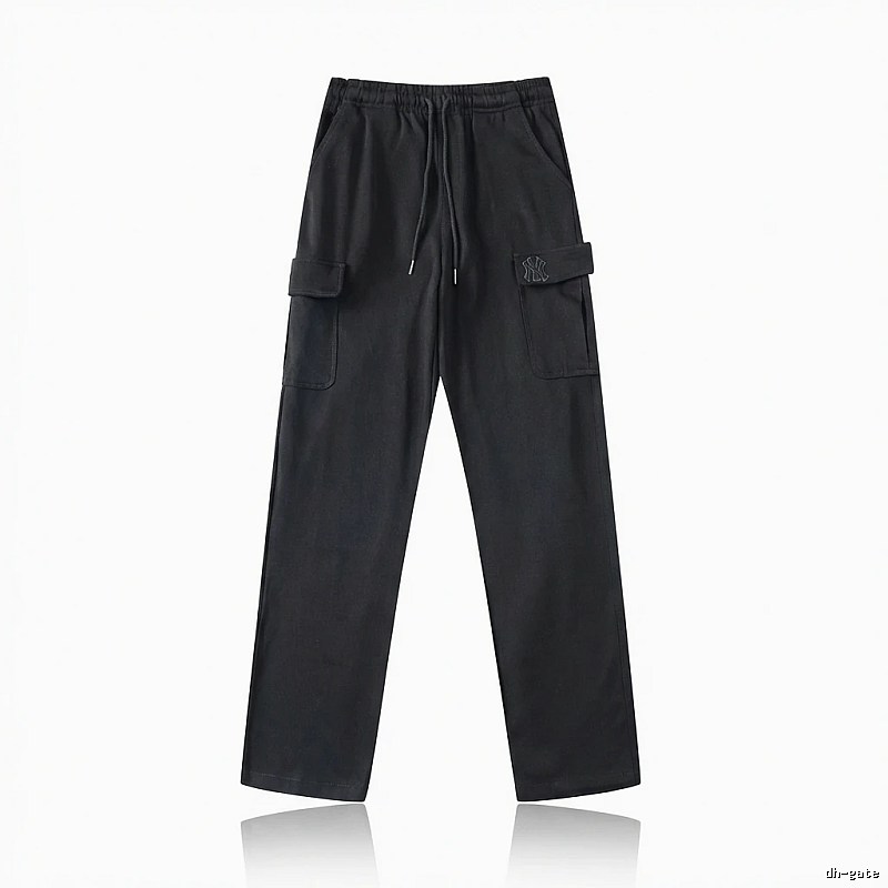 MLB workwear style black long trousers