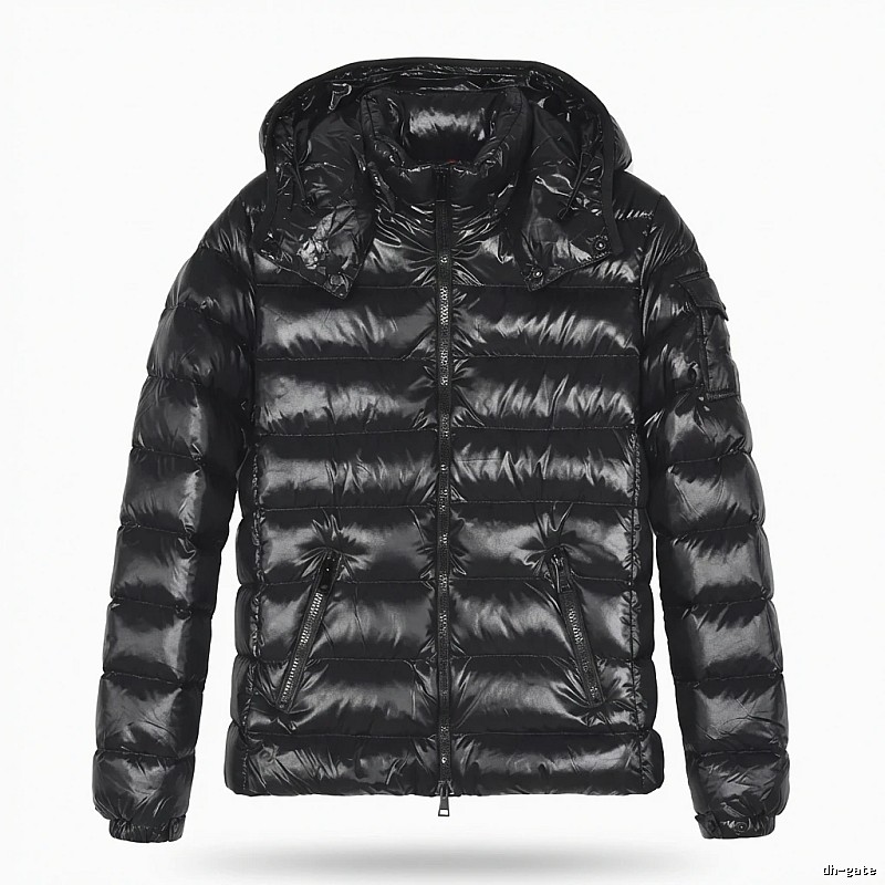Moncler black shiny down jacket