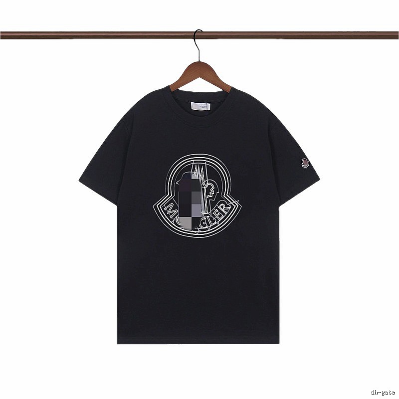 Moncler Classic Logo Casual Black Short-sleeve T-shirt