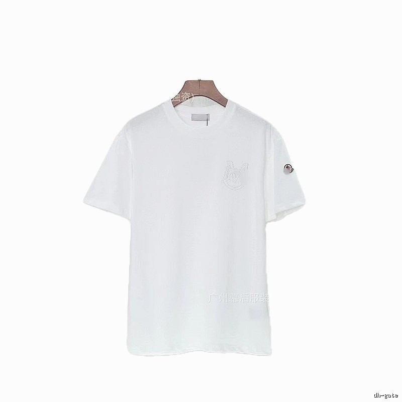 Moncler Embroidered Collection Casual-style White T-Shirt