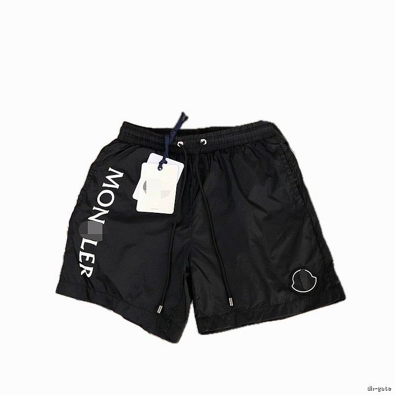 Moncler Letter Print Casual Style Black Shorts