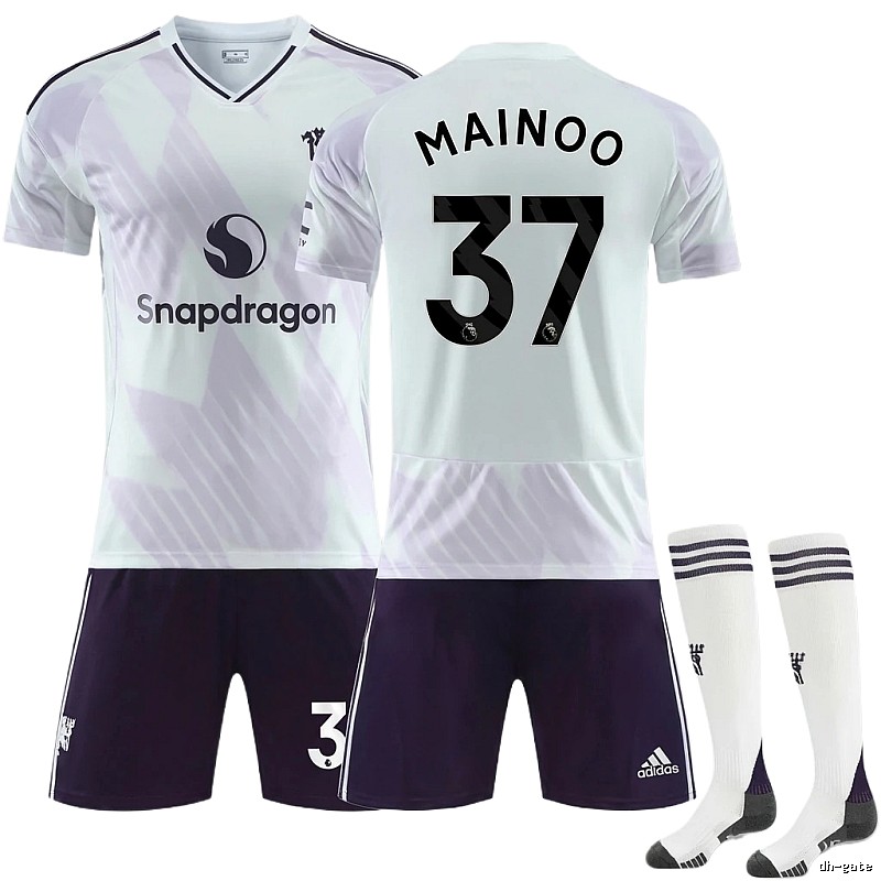 MUFC Sports Style White and Purple Jersey