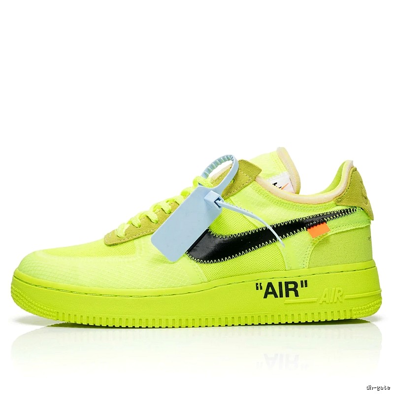 Nike Air Force 1 fluorescent green sneakers