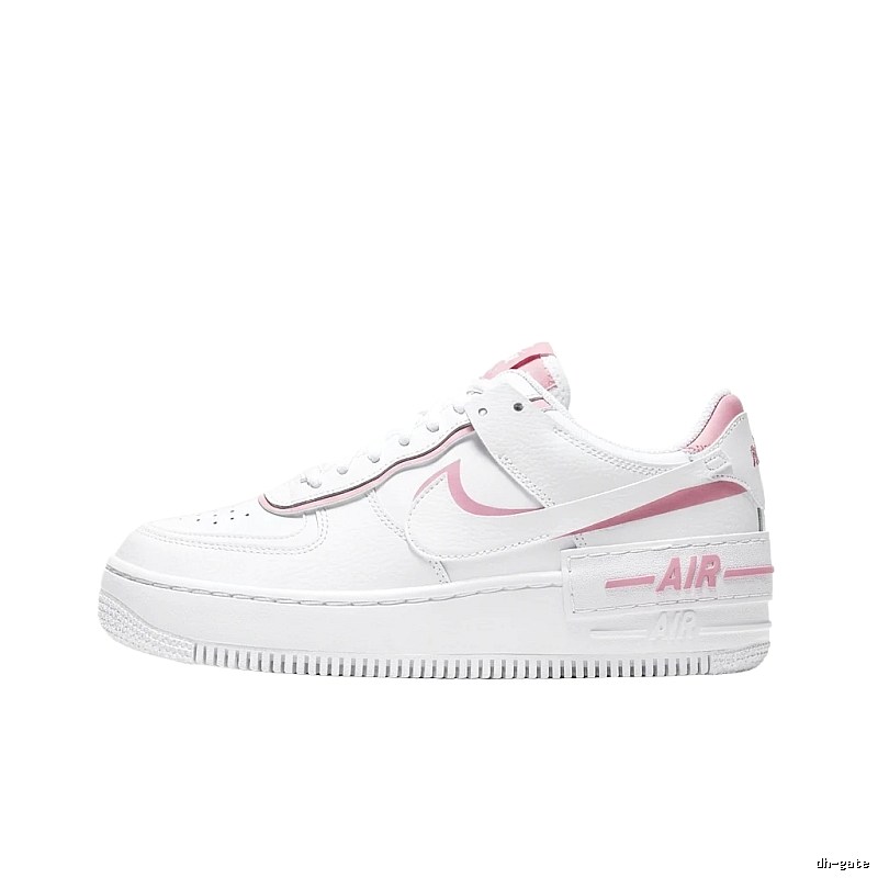 Nike Air Force 1 white and pink sports shoes