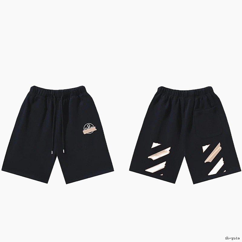 Off-White 019 Style Cool Black Shorts