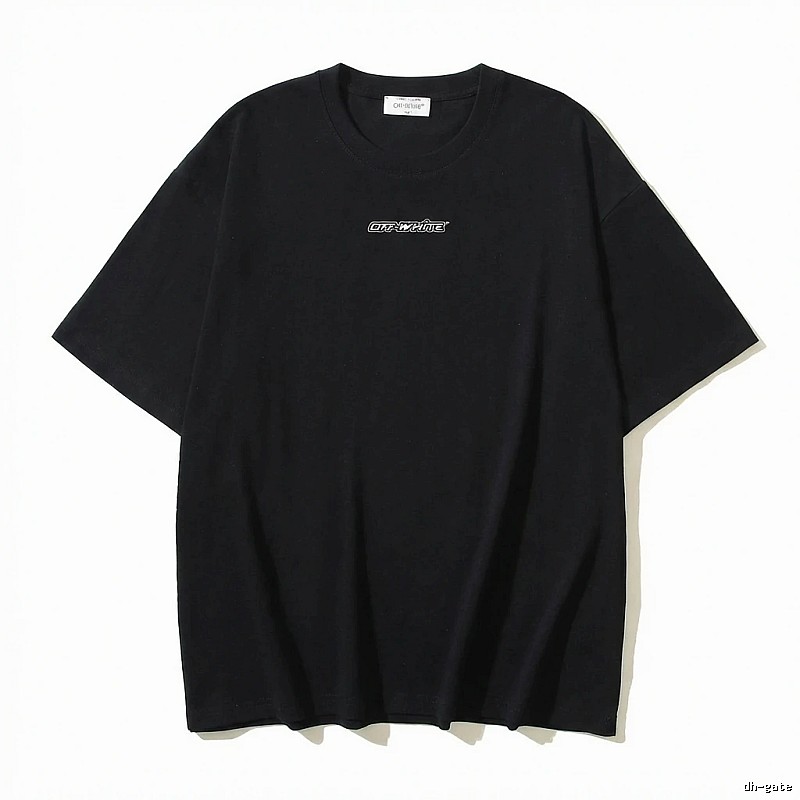 Off-White minimalist style black T-shirt