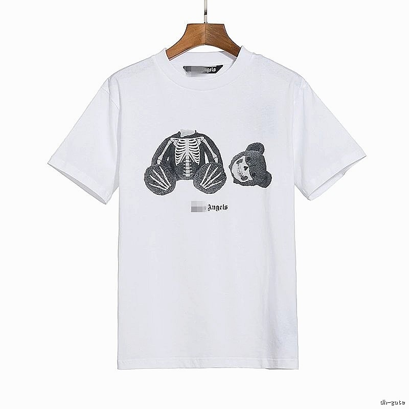 Palm Angels Classic Bear graphic T-shirt White Colorful Bear with Travel-Friendly Style