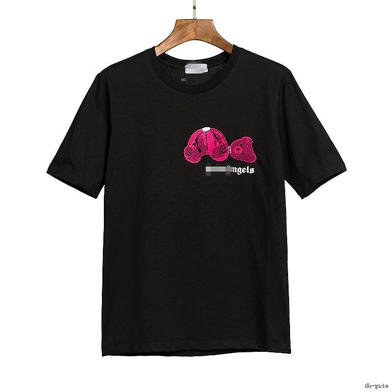 Palm Angels Statement Bear graphic T-shirt White Colorful Bear for Outdoor Plans