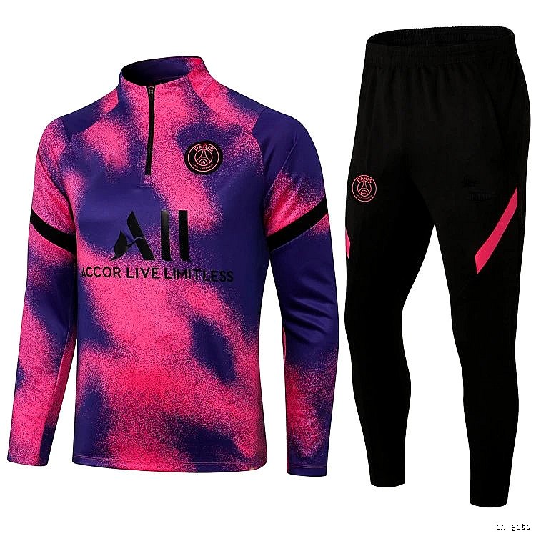 Paris Saint-Germain 2021-22 Pink Multicolor Pink Training Tracksuit Set Training Look