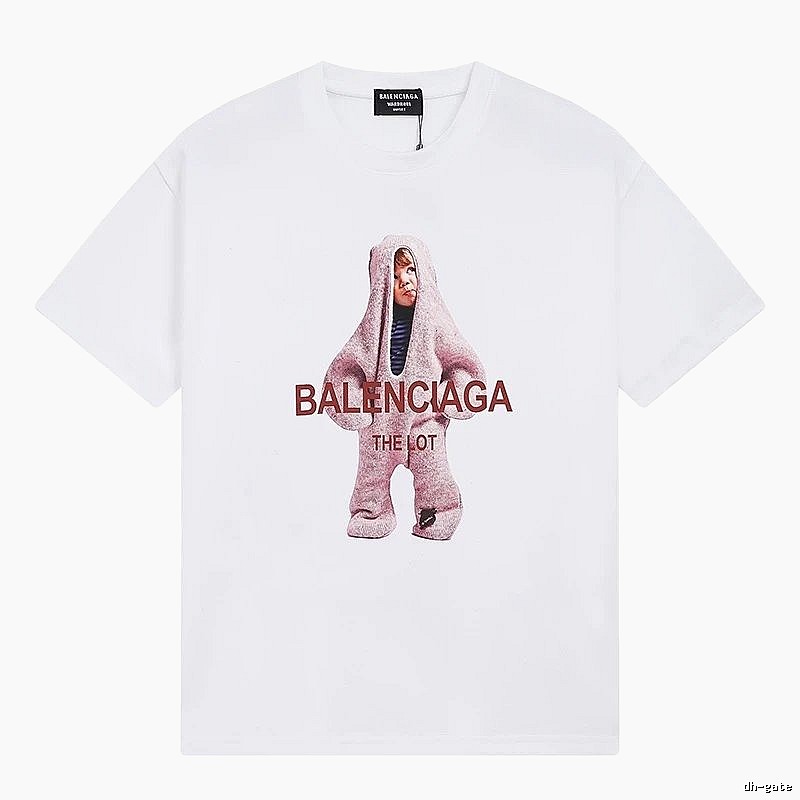 Parisian-style printed white T-shirt