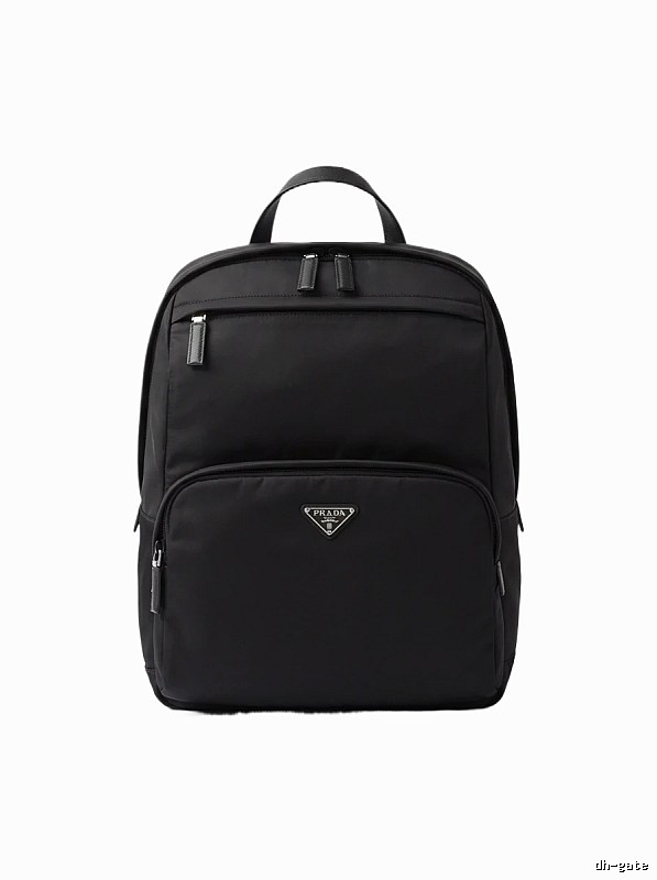 Prada classic simple style black backpack
