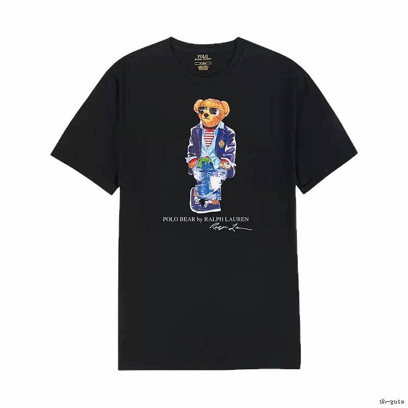 Ralph Lauren Bear Trend Brand Black T-shirt