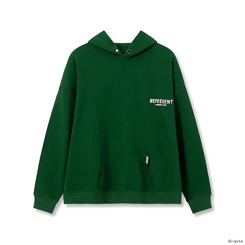 REPRESENT Simple Style Green Hoodie