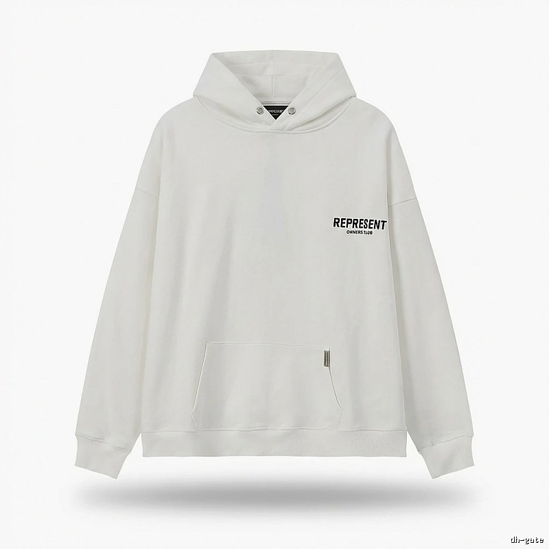 REPRESENT Simple Style White Hoodie